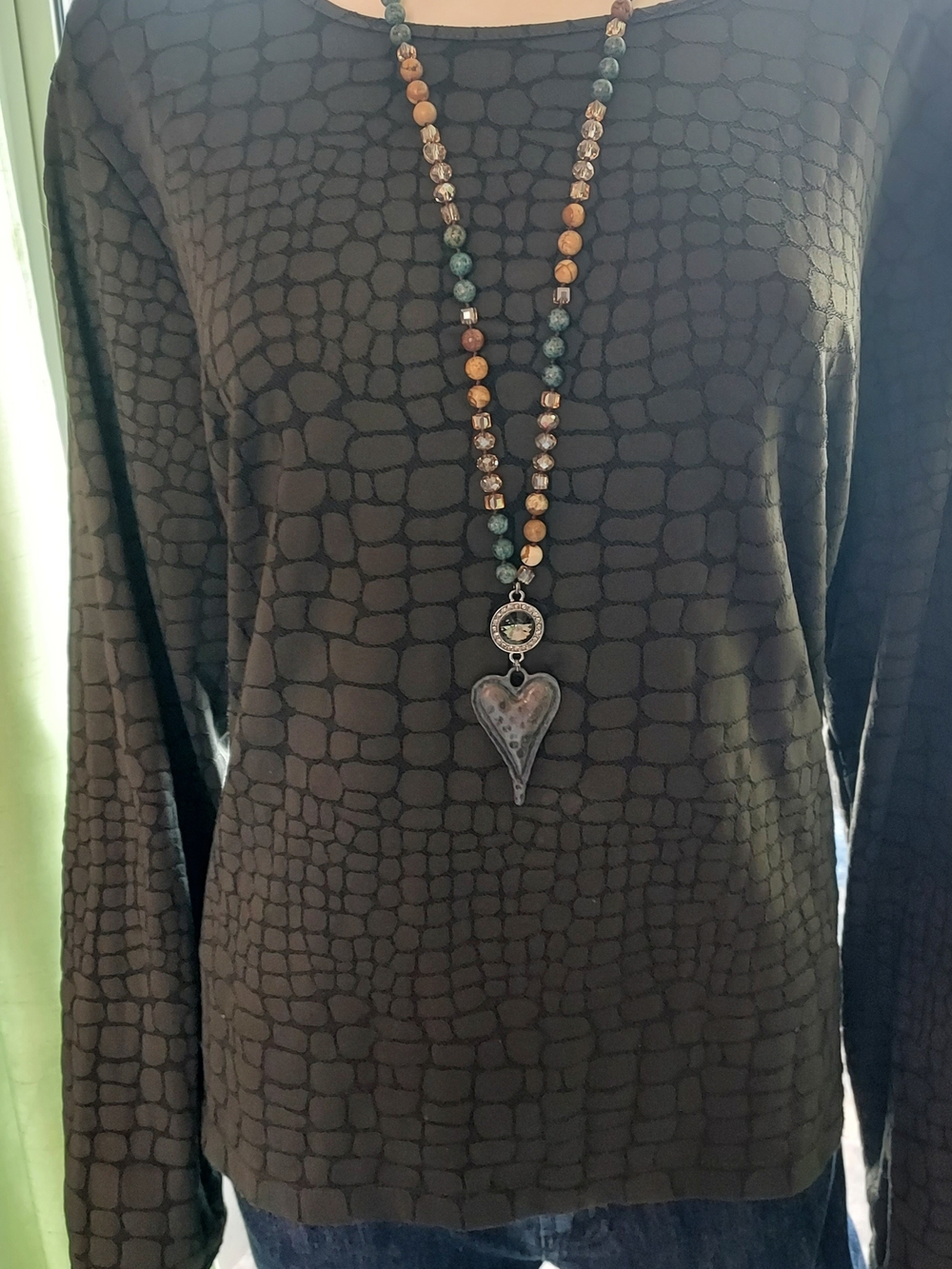 Talbots Woman Croc Pattern Tunic. Sz 2X.
